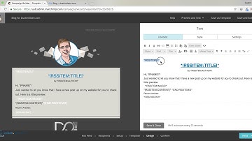 MailChimp - How To Create RSS Feed Email - by Cobalt Graphics