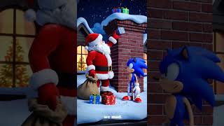 “Sonic Jumps Into a Christmas Portal 🎄⚡ ” #shorts #sonic #christmas