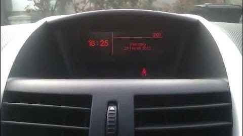 Setting the clock - Peugeot 207 Sportium