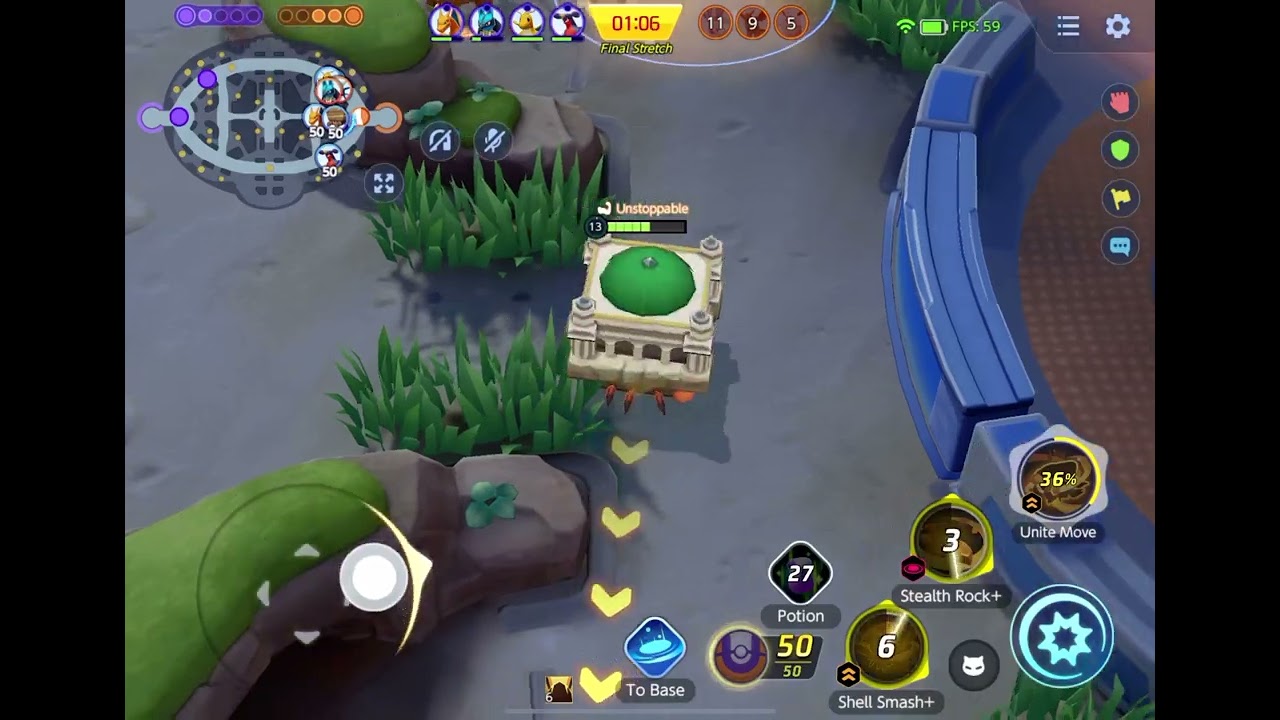 When your team havent scored yet so crustle have to wait 😶 ( Pokemon Unite shorts )