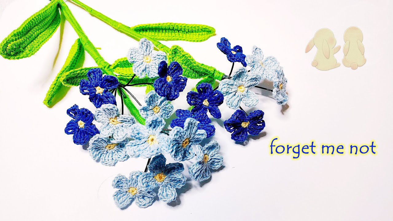 Crochet forget me not- flower（Myosotis sylvatica）