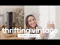 Thrift with me for vintage home decor  thrift and style home decor on a budget