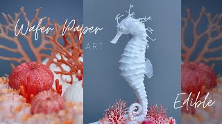 Wafer Paper Seahorse 🪸  🌊🐚  No wires, 100% edible