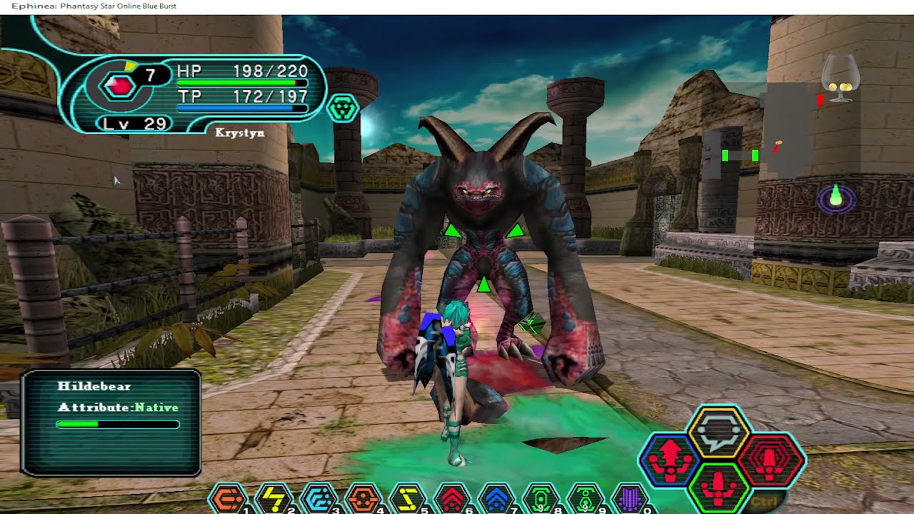 Phantasy Star Online Blue Burst on Ephinea. VR Temple - YouTube