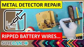 Destroyed Battery Connector on a Prospecting Detector — Salvage Attempt