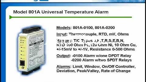 Acromag Overview:  801A Intelligent Alarm: Universal TC/RTD/mV Input