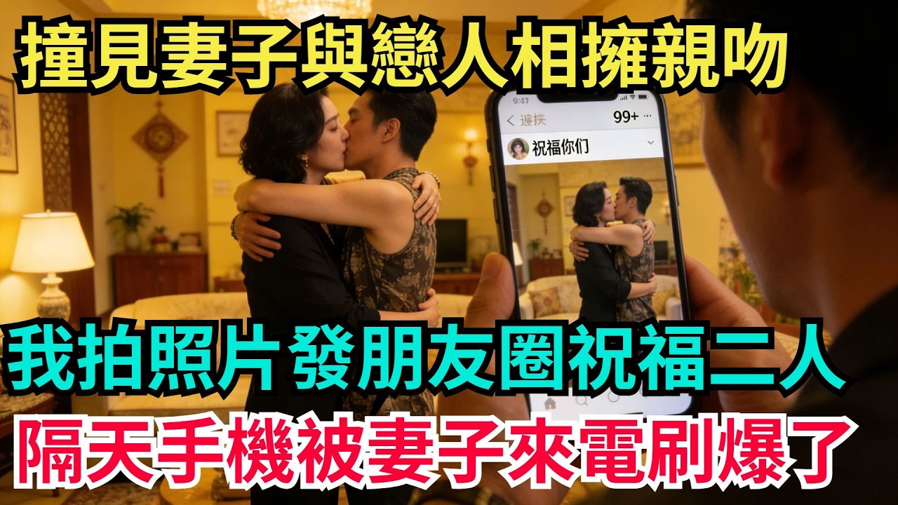 撞見妻子與戀人緊緊相擁親吻，我拍下照片發朋友圈祝福二人，隔天手機被妻子未接來電刷爆了【阿文情感】#男頻小說#故事#情感#都市#小說#爽文