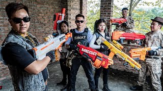 LTT Game Nerf War : Police Patrols SEAL X Nerf Guns Destroy Crime Mr Close Crazy Game Of Boss