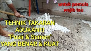 Cara Membuat Adukan Pasir Dan Semen yg Benar
