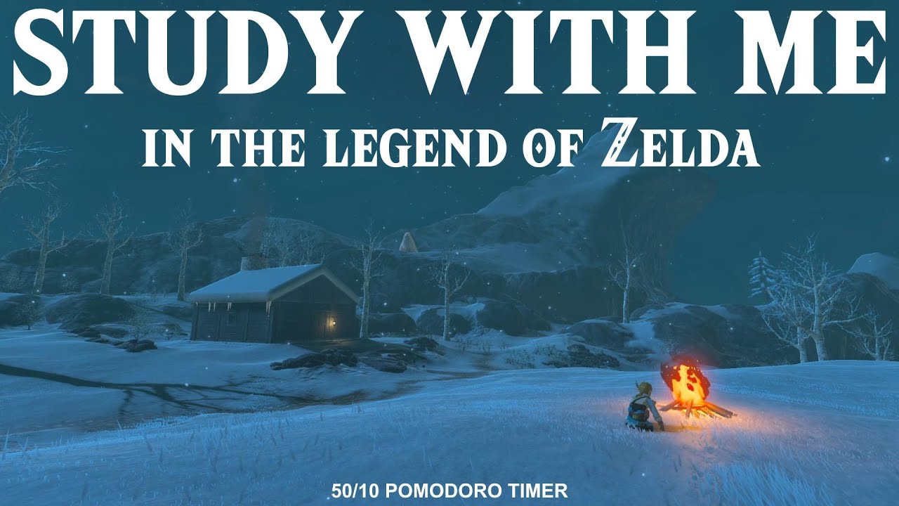 Study With Me In The Legend Of Zelda | Hebra Mountains | Pomodoro 50/10 ⏱