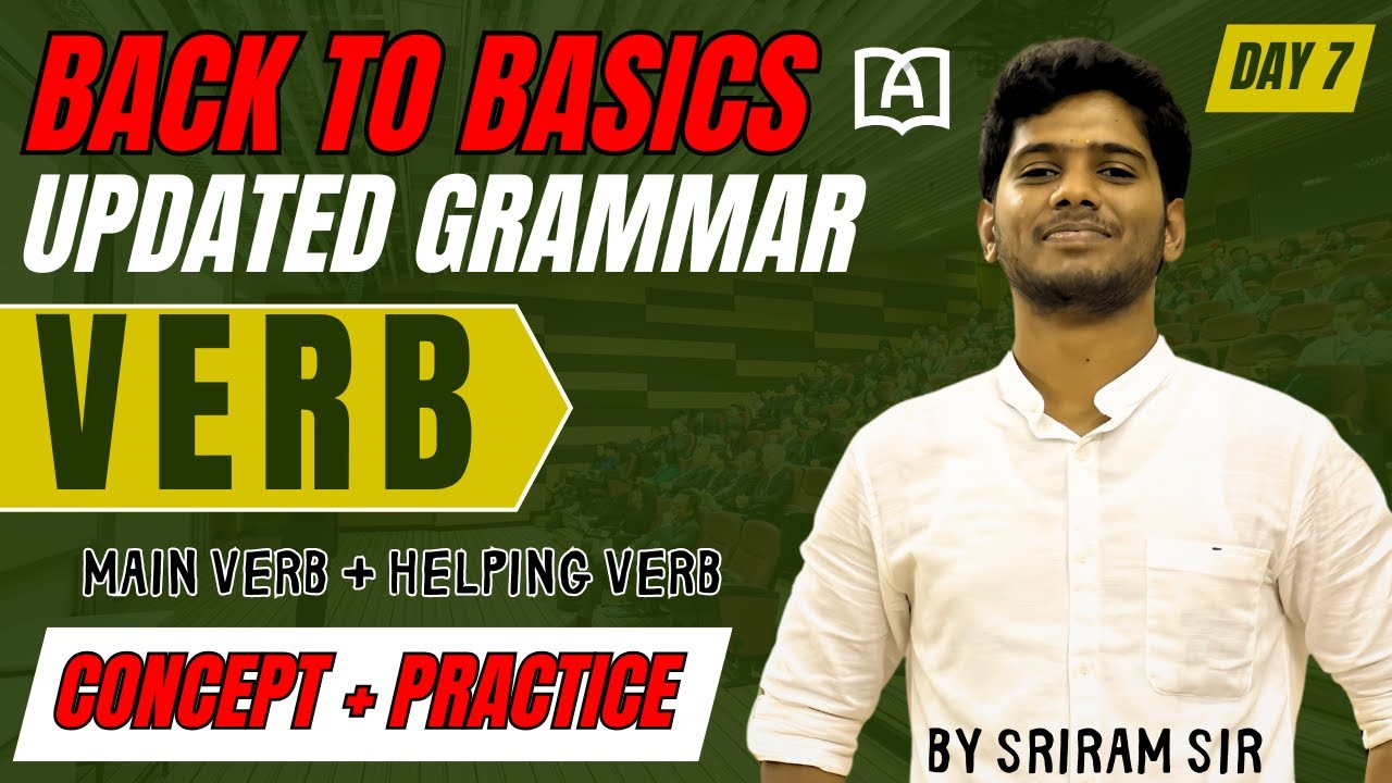 Chapter 4 Main & Helping verb |Concept + Practice| By Sriram| For Banking, SSC, Railway, TNPSC Exams