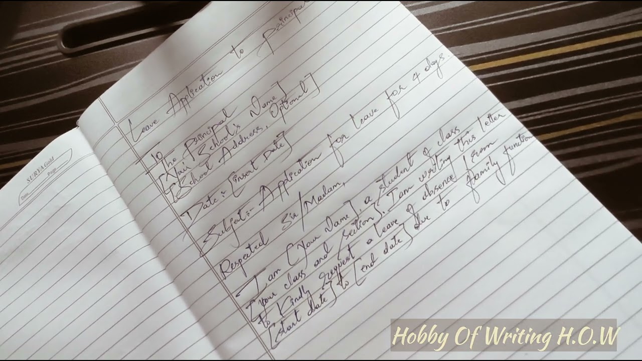 How To Write Application Form For Leave | Application Letter Kaise Likhe Leave Ke Liye