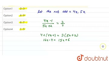 The ratio of two numbers is 4:5. If one is subtracted from the first number, and two is added to...