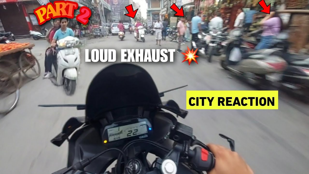 Yamaha R15 v3 loudest Sc project exhaust insane city reaction | Part:2