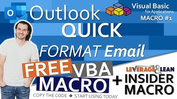 Outlook Quick Format Email | VBA Macro #1