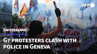 G7 protesters clash with police in Geneva | AFP