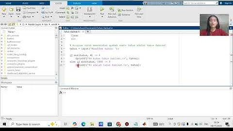 Fungsi If dan Switch dengan MATLAB