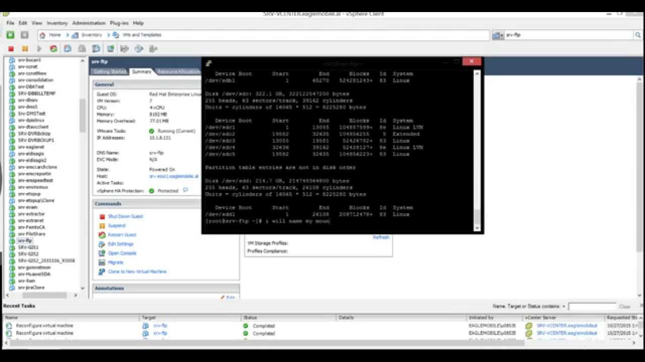  Update  Linux - Vmware Vsphere Add a new Hard Disk Without Reboot Restart