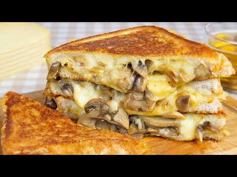 Video: Sándwiches Calientes De Champiñones Con Costra De Queso