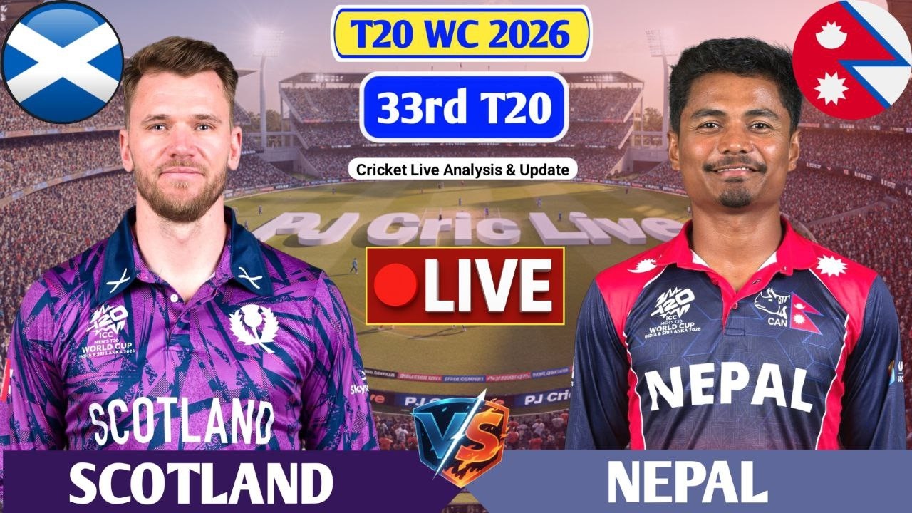 Scotland Vs Nepal 33rd T20 Match | Live Score Analysis & Discussion | SCO vs NEP T20 Match
