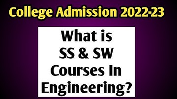 TNEA 2022|What is Called|SS|SW|Courses in Engineering?|Vincent Maths|