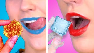 HOT VS COLD CHALLENGE! Epic Prank War Between Fire Girl & Icy Girl! BLUE VS RED