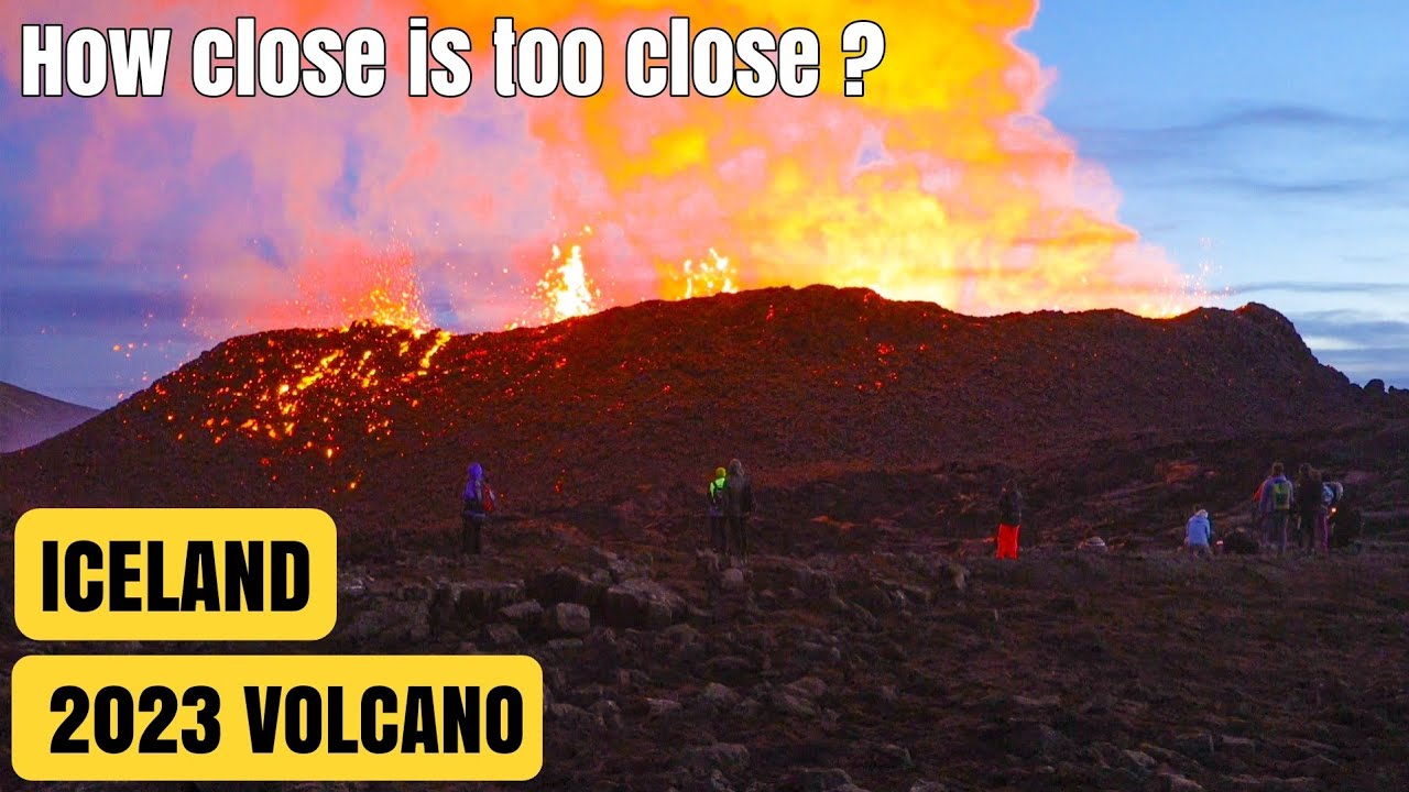 How Close is Too Close? People Almost Climbing The Crater! Iceland Litli Hrutur Volcano July 13,2023 — Crater — video poster