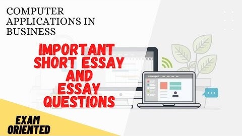 Calicut University 5th sem Bcom CA Computer Application in business Important Short essay and essay