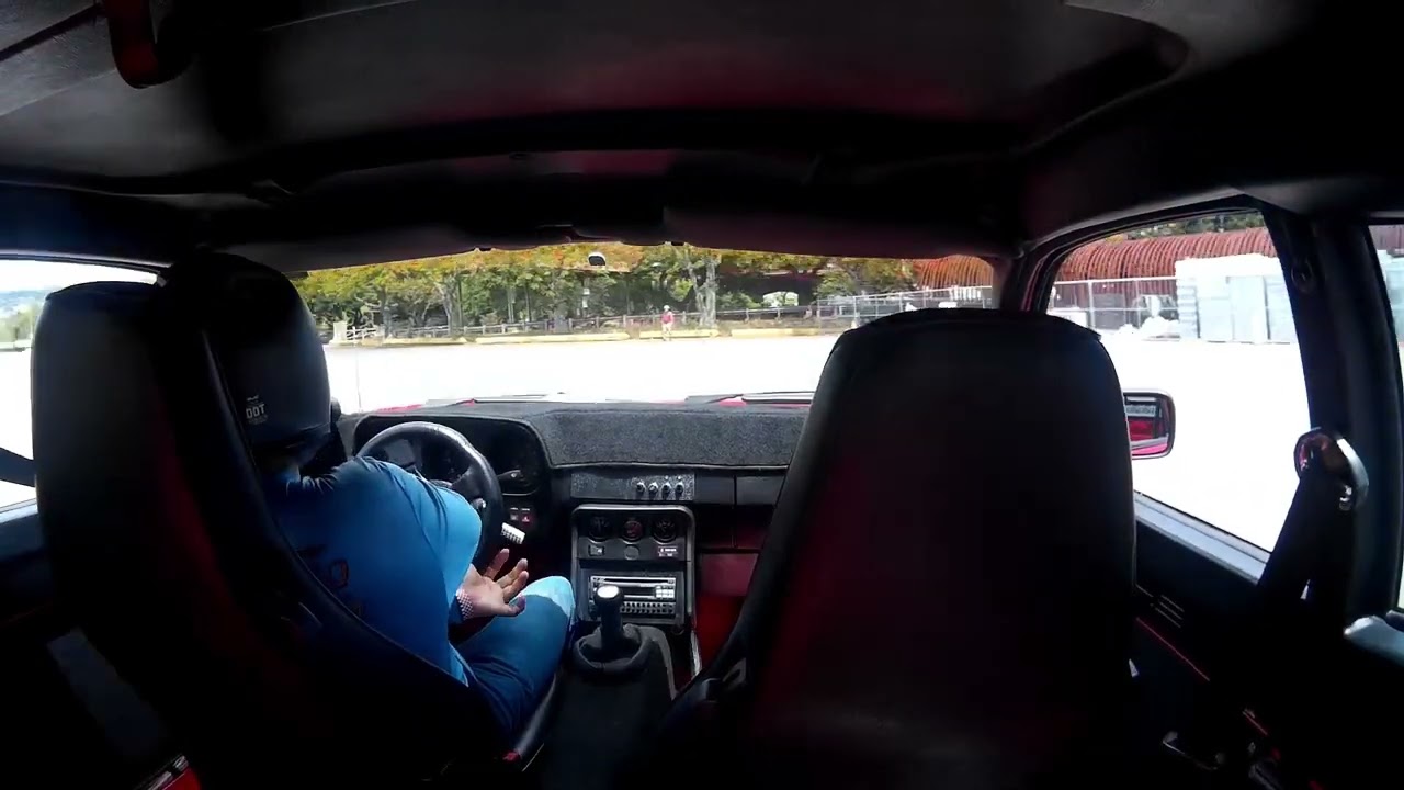 SCCA Hawaii Autox 2022 Event 7 Run 1 spin out 944 m62 supercharger