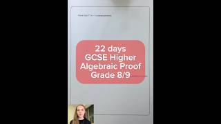 22 days to go - GCSE Higher Maths - Algebraic Proof - Grade 8/9 #gcse #maths #revision