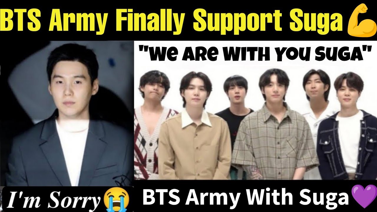 BTS Army Finally Support Suga 😭 BTS Support Suga in Police Arrest Case ...
