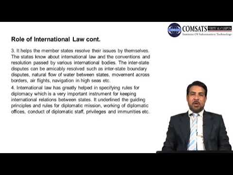 5. International Relations: Role of International  Law