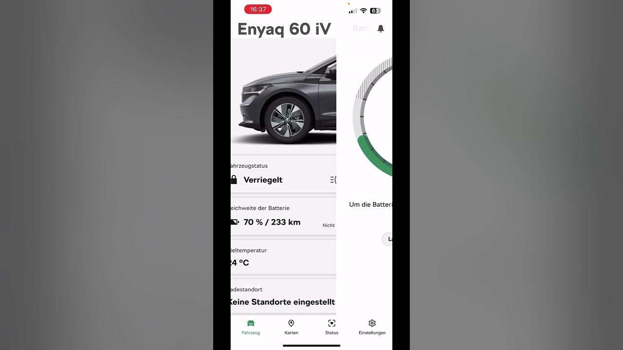 Update der Visualisierung in der MySkoda App YouTube
