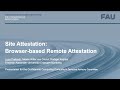 Browser-based Remote Attestation - Tech Talk