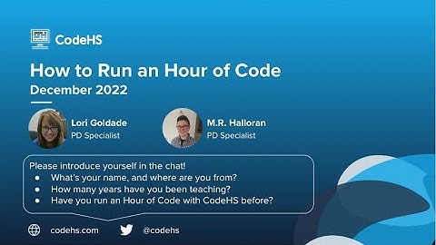 CodeHS Webinar: How to Run an Hour of Code with CodeHS