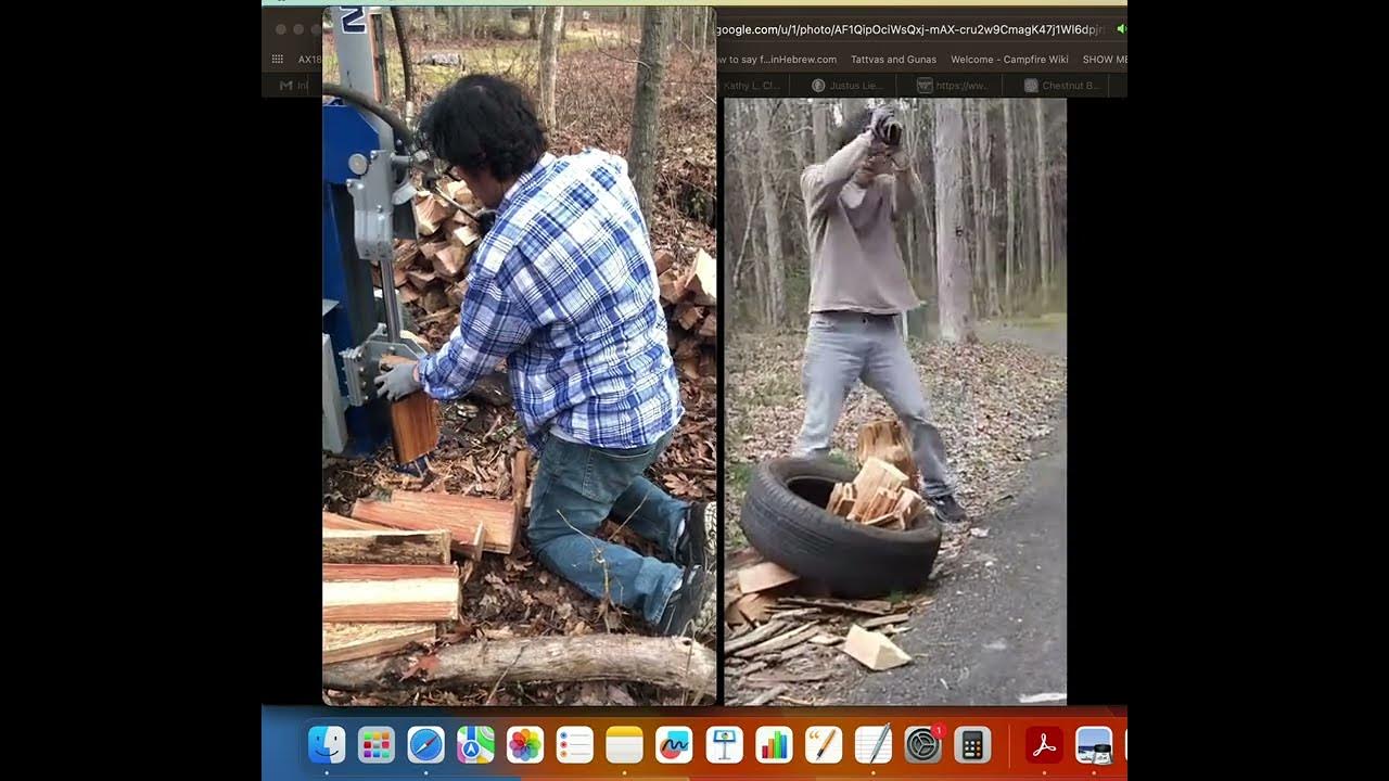 Log Splitter Vs Fiskars Splitting Maul Race and ASMR YouTube