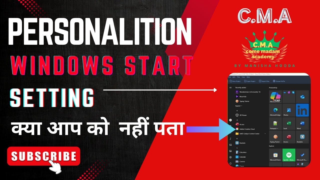 windows setting ! desktop windows start setting - YouTube
