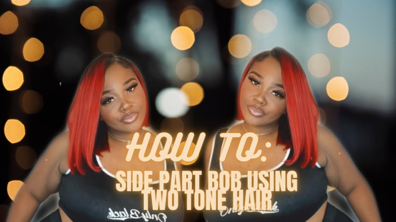 Side Part Bob Tutorial TUTORIAL: Side Part bob using two tone hair - YouTube