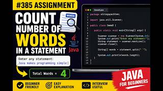 385. Assignment - Counting number of words in statements in Java (Selenium Java 2026)