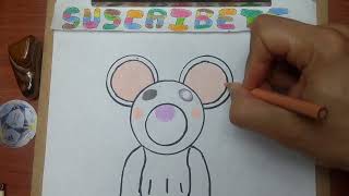 Como Dibujar Y Pintar A Mandy Mousy De Piggy Roblox How To Draw And Paint Mandy Mousy Youtube - dinopiggy dibujos de piggy roblox para colorear e imprimir