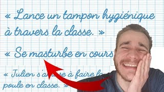 LES PIRES MOTS DES PROFS DANS LE CARNET !