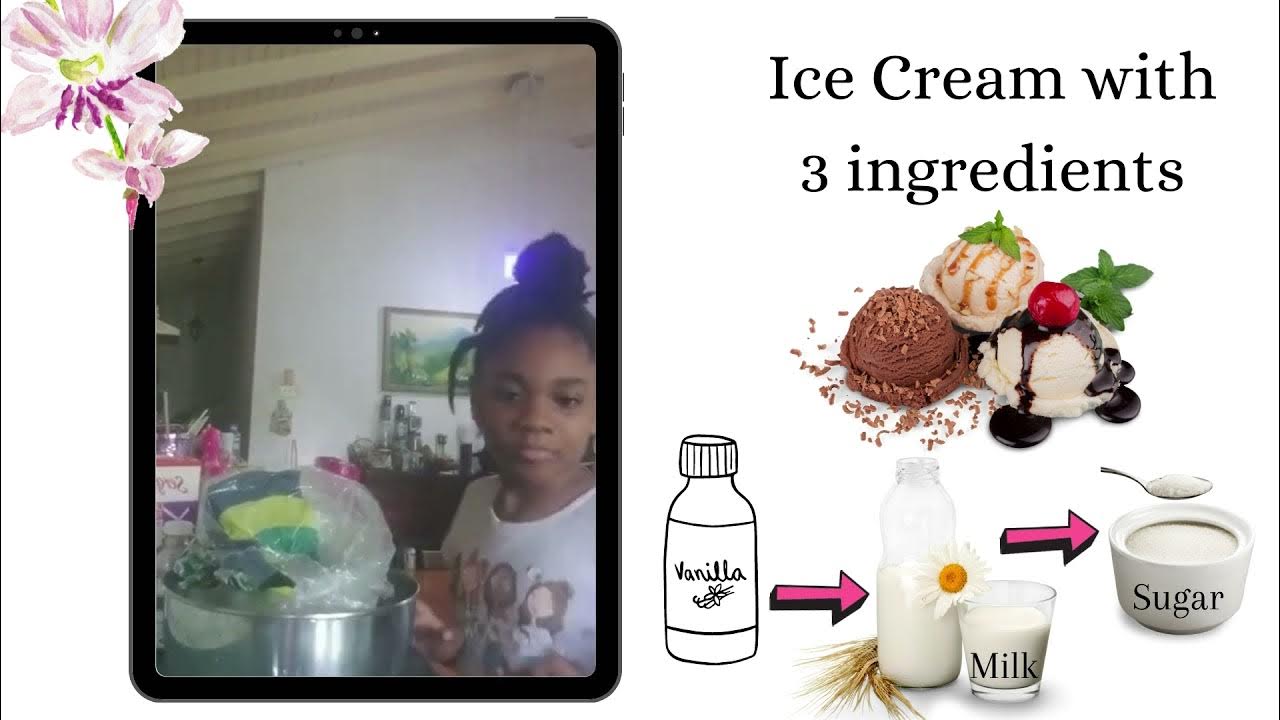 How to make 3 ingredient ice cream science experiment home with kids YouTube