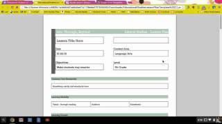 Lesson Plan Template to PDF