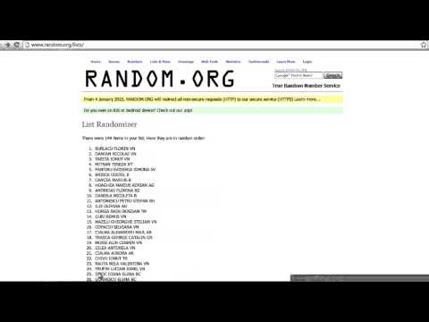 Tragerea la sorti 15.12.2014