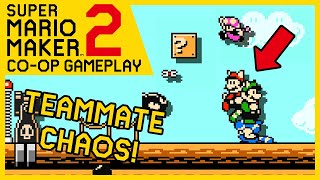 Super Mario Maker 2 Multiplayer Most TROLL Teammates Ever in Co-op!