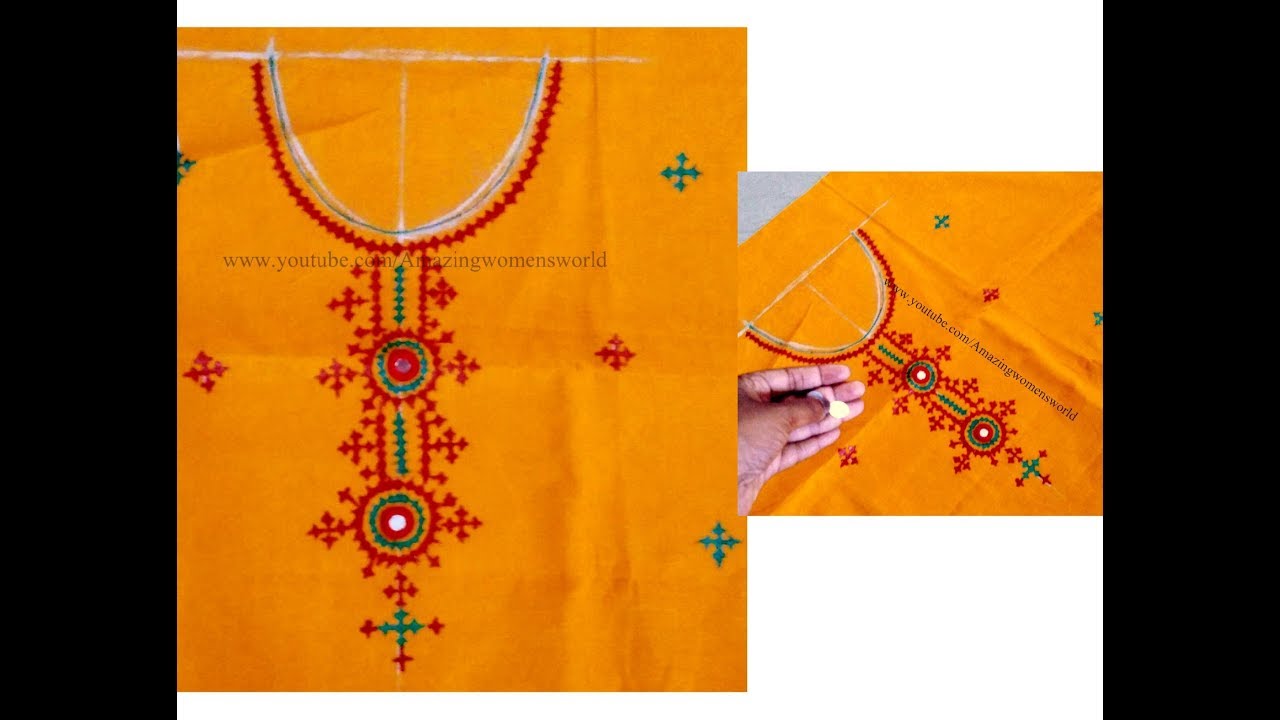 Lilan Fabric – Hand Embroided Sindhi Design – Yellow Color – Folk Station