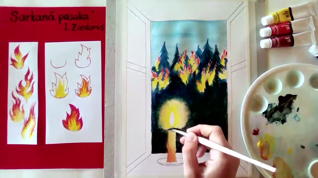 Sarkanā pasaka - Imants Ziedonis [gleznošana bērniem] nodarbības ...