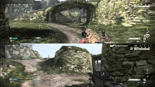 Call of Duty: Ghosts PS3 2 Player Split Screen Part 4 (Team Deathmatch, Bots, Stonehaven) 2v10