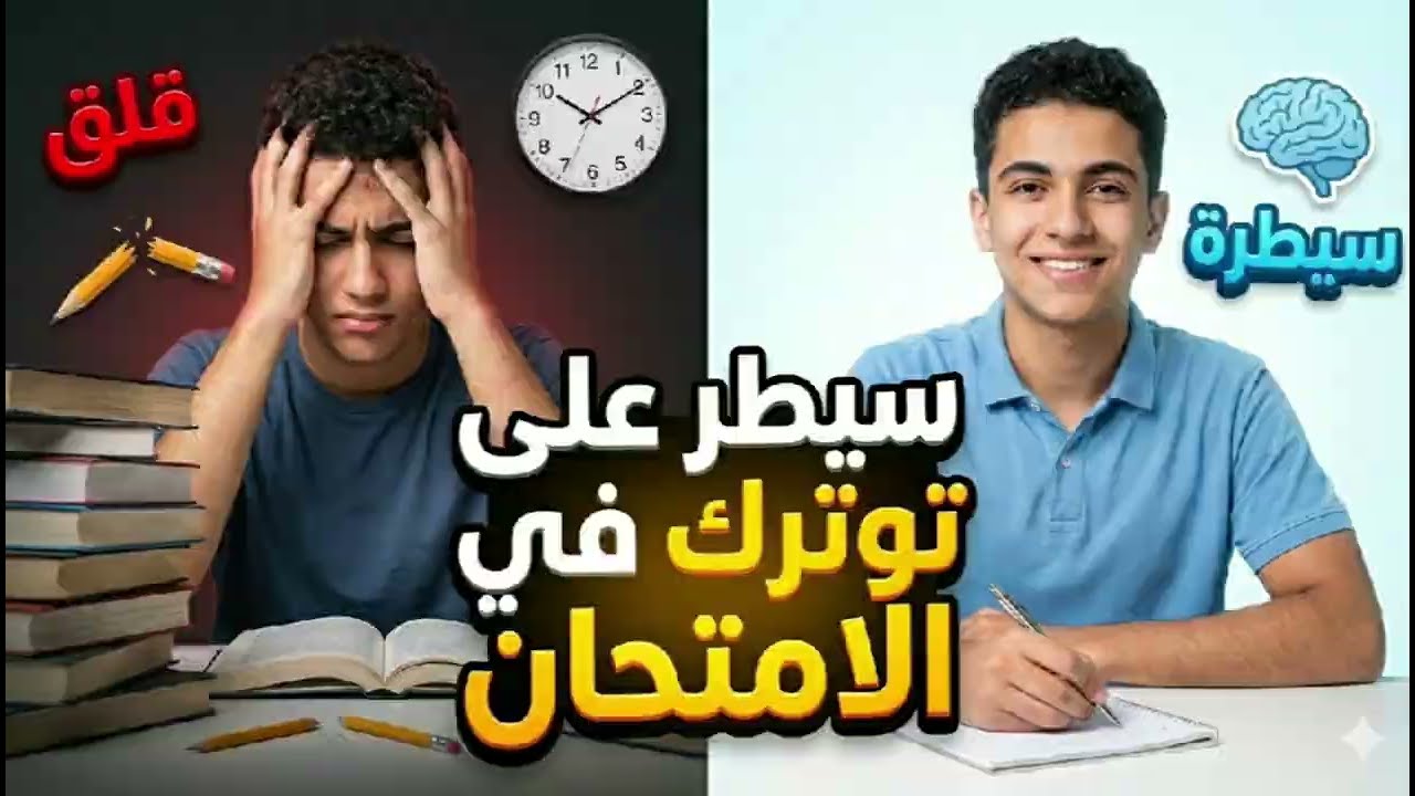 كيف تسيطر على التوتر أثناء وقبل الامتحان | تعلم بدقيقة 