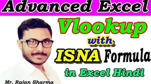 How to Use Vlookup ISNA Formula Excel hindi । Excel मे Vlookup ISNA function का use कैसे करते है